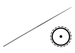 Надфиль VALLORBE LA2423 круглый игольчатый длина 100 мм, насечка №2, шт