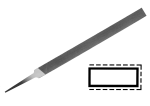 Напильник плоский узкий VALLORBE LP1138 длина 150 мм насечка №1, шт